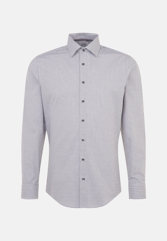 Shaped Business shirt Check in Grey |  Seidensticker Onlineshop