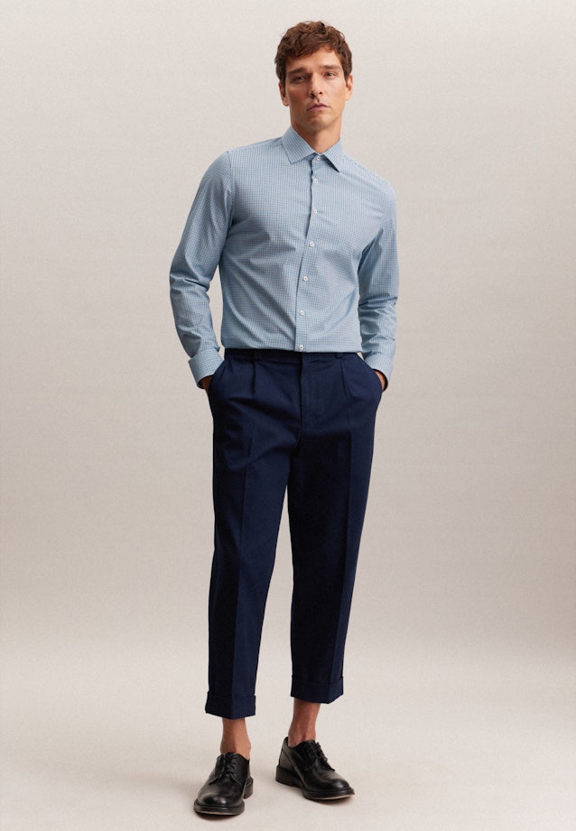 Shaped Business Hemd Karo in Türkis |  Seidensticker Onlineshop