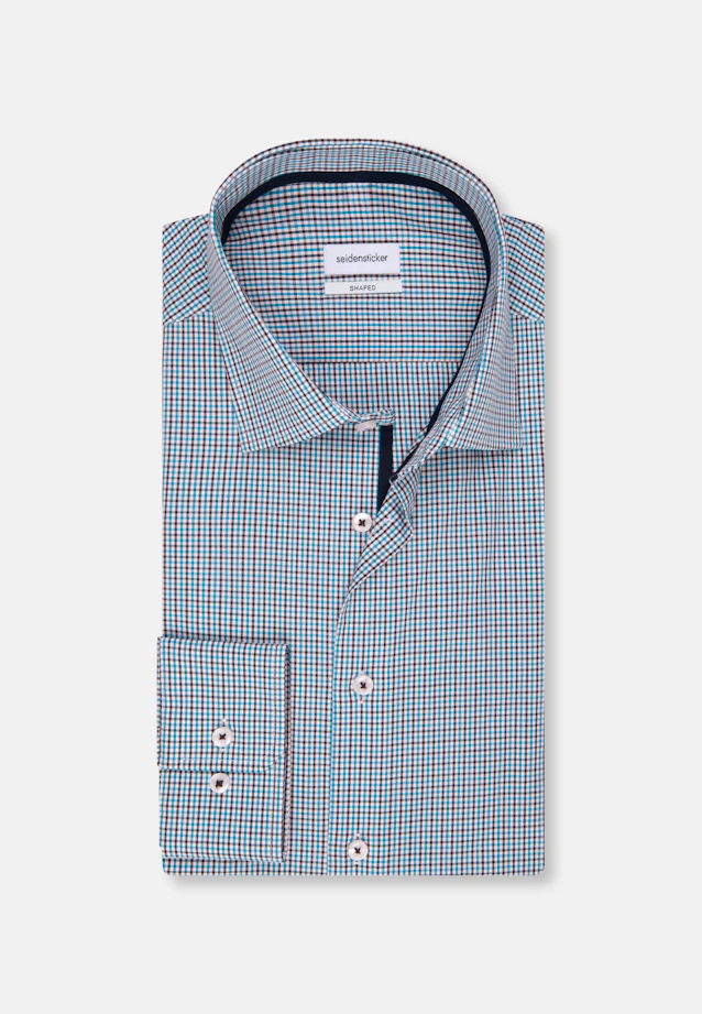 Shaped Chemise d'affaires carreaux in Turquoise |  Seidensticker Onlineshop