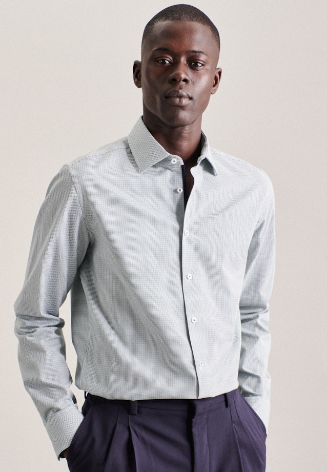 X-Slim Business Hemd Karo in Grün |  Seidensticker Onlineshop