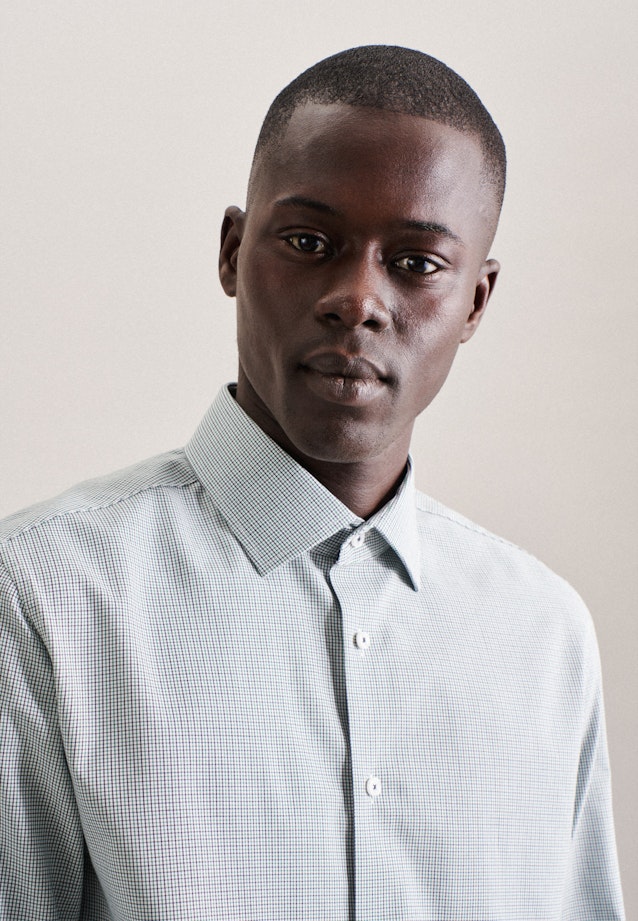 X-Slim Business Hemd Karo in Grün |  Seidensticker Onlineshop