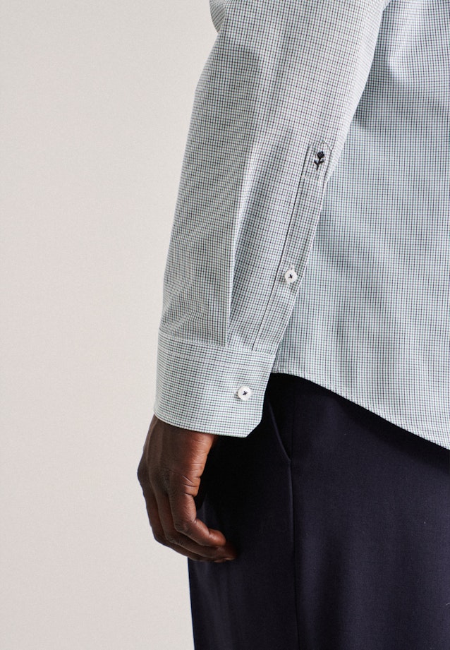 X-Slim Business Hemd Karo in Grün |  Seidensticker Onlineshop