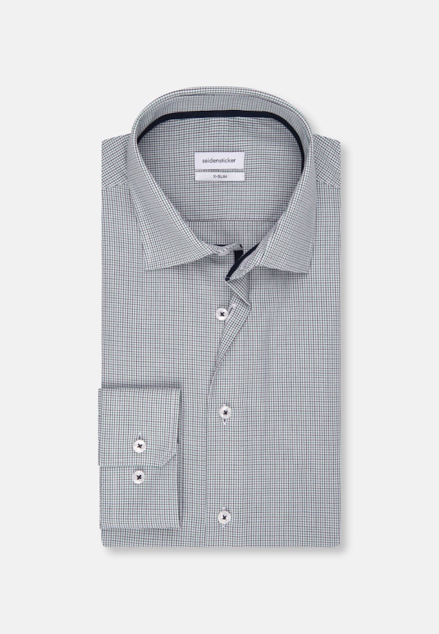 X-Slim Business Hemd Karo in Grün |  Seidensticker Onlineshop