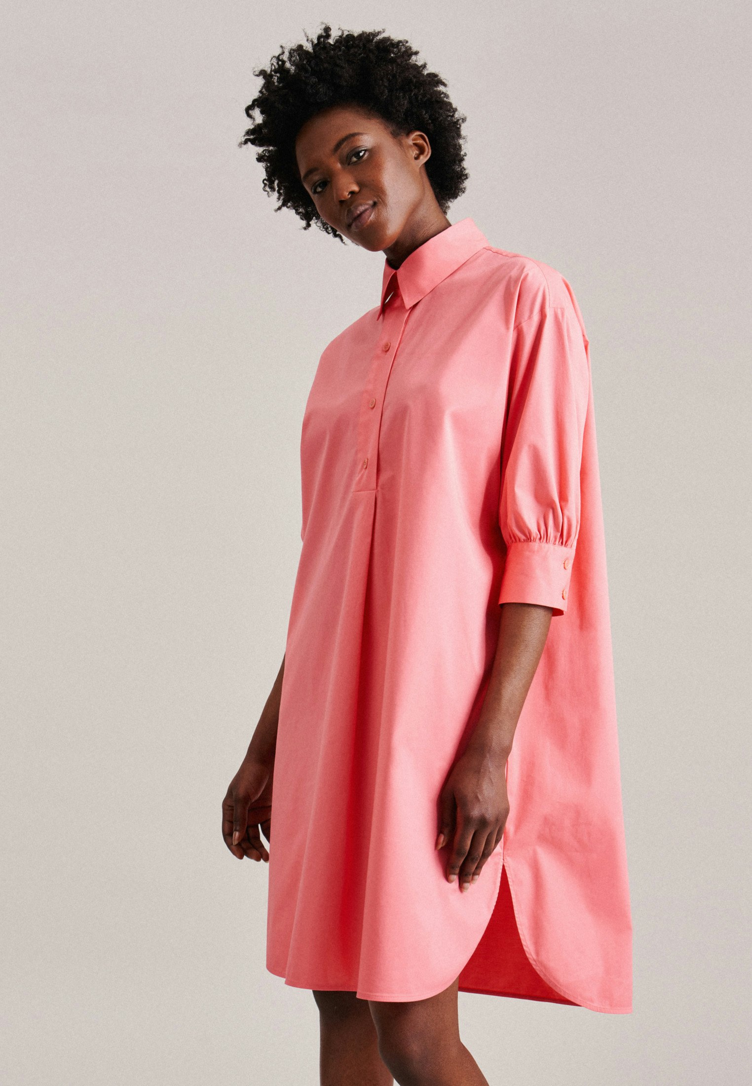 Pink oversized outlet shirt dress