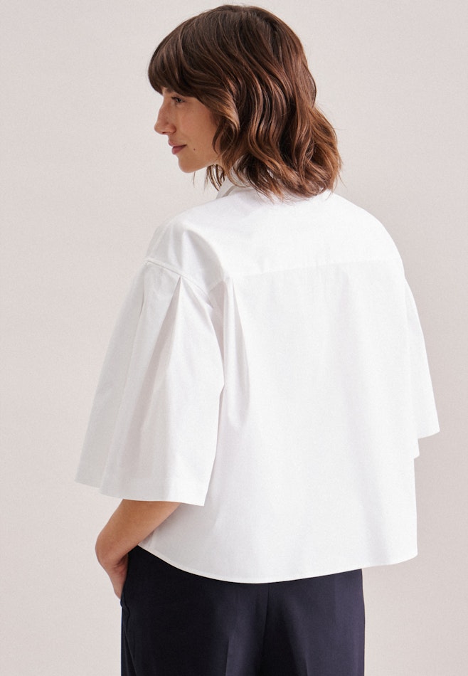 Short sleeve Poplin Shirt Blouse in White | Seidensticker online shop