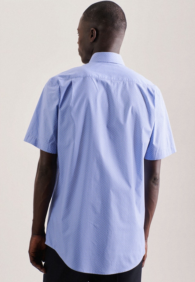 Poplin Short Arm Business Shirt in Regular with Kent-Collar in Light Blue | Seidensticker Onlineshop
