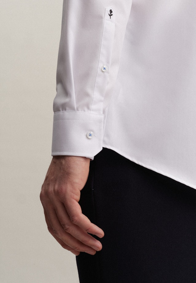 Regular Chemise d'affaires Uni in Blanc |  Seidensticker Onlineshop