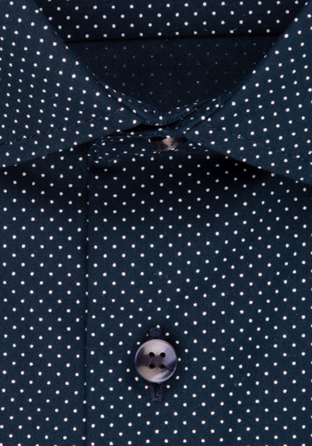Poplin Short Arm Business Shirt in Regular with Kent-Collar in Dark Blue |  Seidensticker Onlineshop