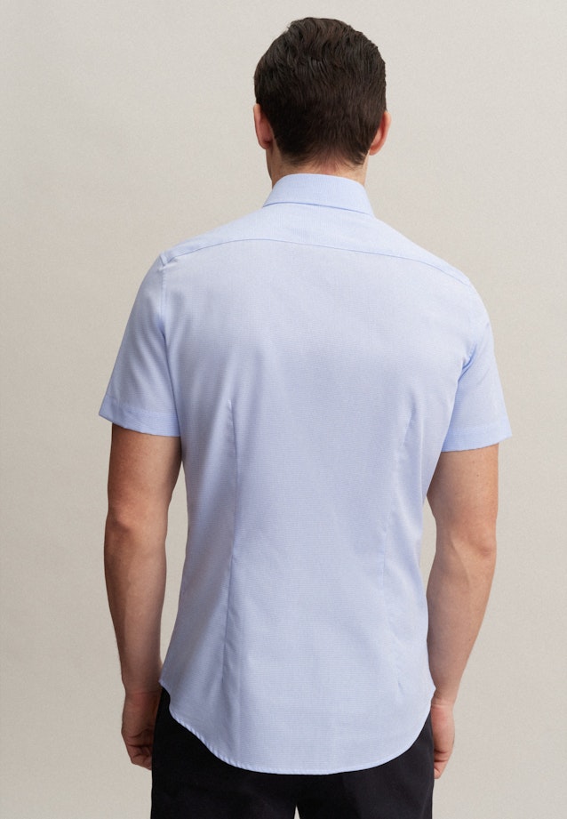 Non-iron Popeline korte arm Business overhemd in Shaped with Kentkraag in Lichtblauw | Seidensticker Onlineshop