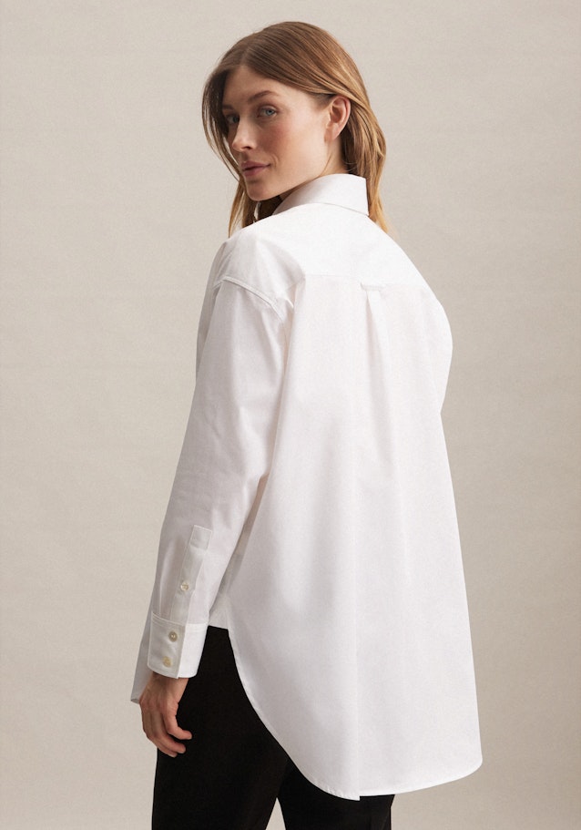 Kragen Longbluse Oversized in Weiß | Seidensticker Onlineshop