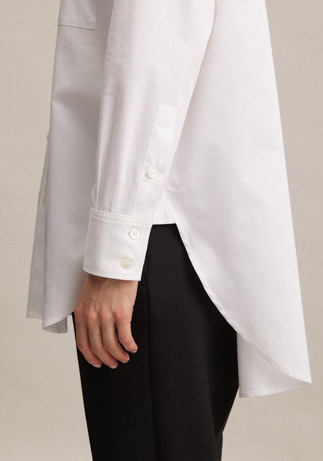 Twill Long Blouse in White |  Seidensticker Onlineshop