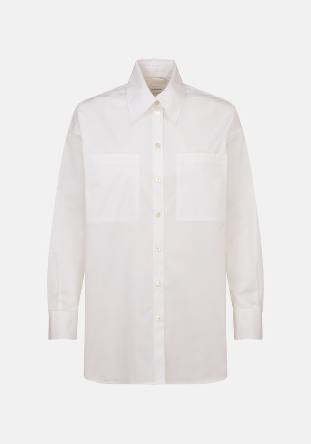 Twill Long Blouse in White |  Seidensticker Onlineshop