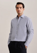 Regular Business Hemd Streifen in Mittelblau |  Seidensticker Onlineshop