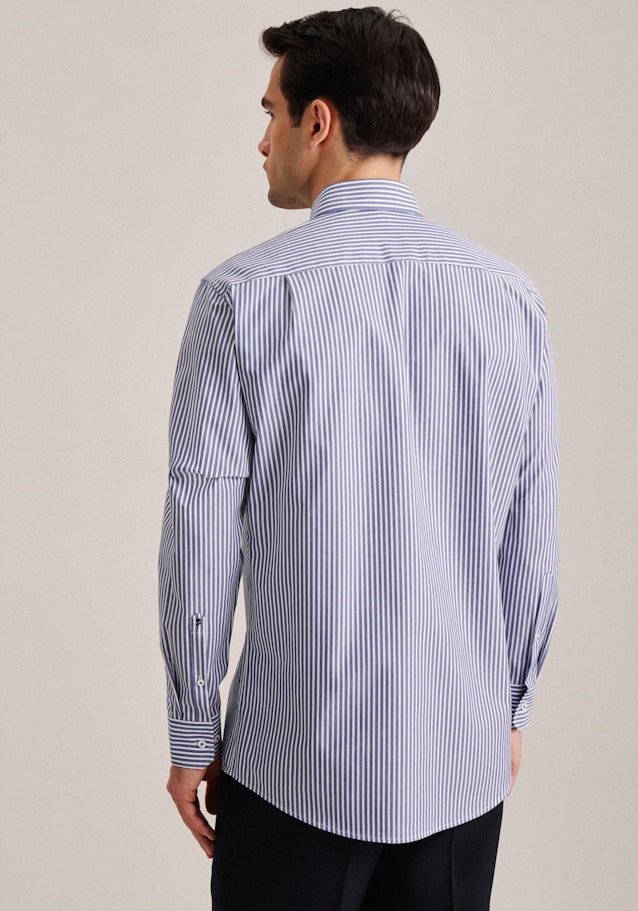 Non-iron Poplin Business Shirt in Regular with Kent-Collar in Medium Blue |  Seidensticker Onlineshop
