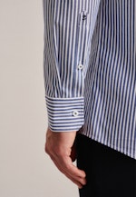 Regular Business Hemd Streifen in Mittelblau |  Seidensticker Onlineshop