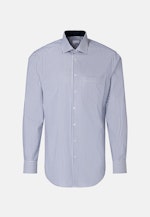 Regular Business Hemd Streifen in Mittelblau |  Seidensticker Onlineshop