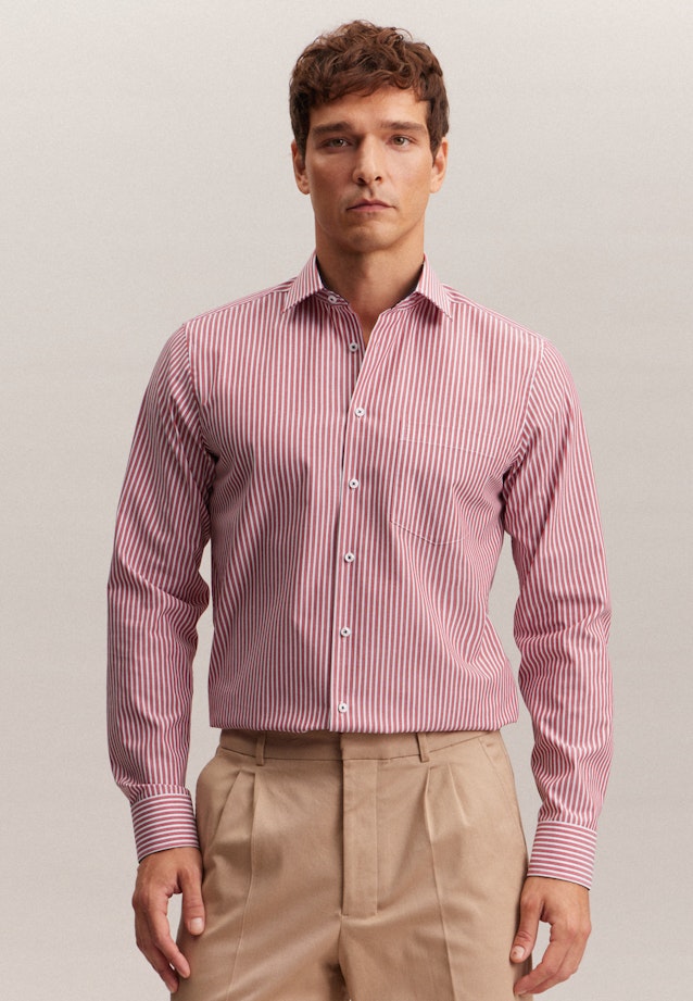 Regular Business shirt Stripe in Red |  Seidensticker Onlineshop