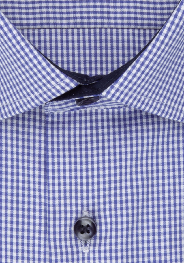 Bügelfreies Popeline Kurzarm Business Hemd in Regular mit Kentkragen in Mittelblau |  Seidensticker Onlineshop