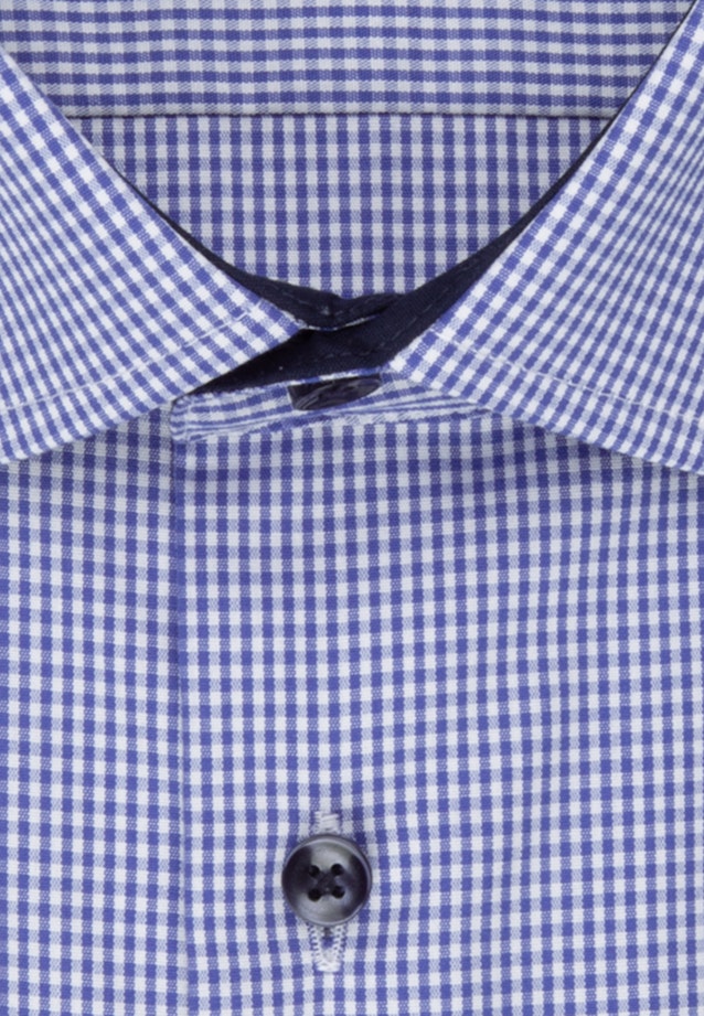 Non-iron Popeline Korte mouwen Business overhemd in Regular with Kentkraag in Middelmatig Blauw |  Seidensticker Onlineshop