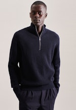 Stand-Up Collar Pullover in Dark Blue |  Seidensticker Onlineshop