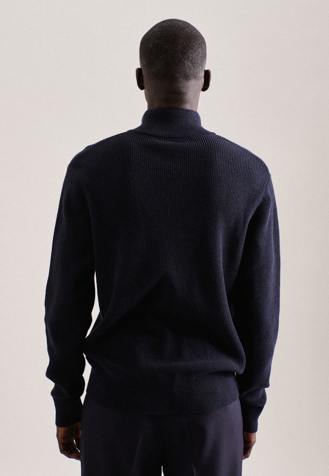 Stand-Up Collar Pullover in Dark Blue | Seidensticker online shop
