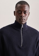 Stand-Up Collar Pullover in Dark Blue |  Seidensticker Onlineshop