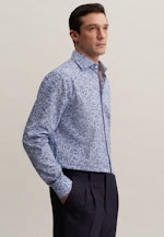 Regular Chemise d'affaires Floral in Bleu Clair |  Seidensticker Onlineshop