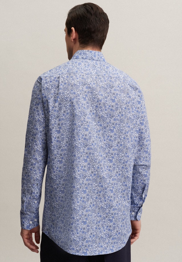 Regular Chemise d'affaires Floral in Bleu Clair |  Seidensticker Onlineshop