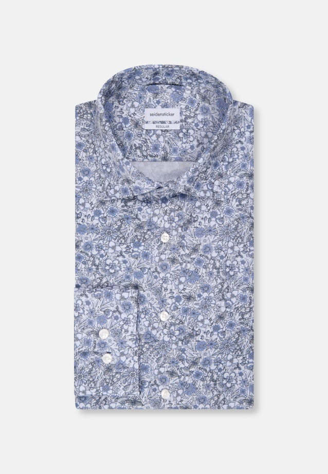Regular Chemise d'affaires Floral in Bleu Clair |  Seidensticker Onlineshop