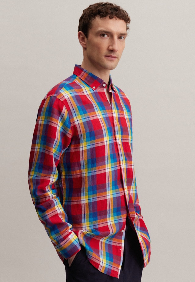 Regular Business shirt Check in Red |  Seidensticker Onlineshop