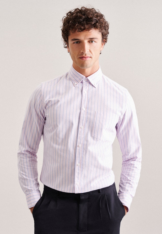 Business Shirt in Shaped with Button-Down-Collar in Pink |  Seidensticker Onlineshop