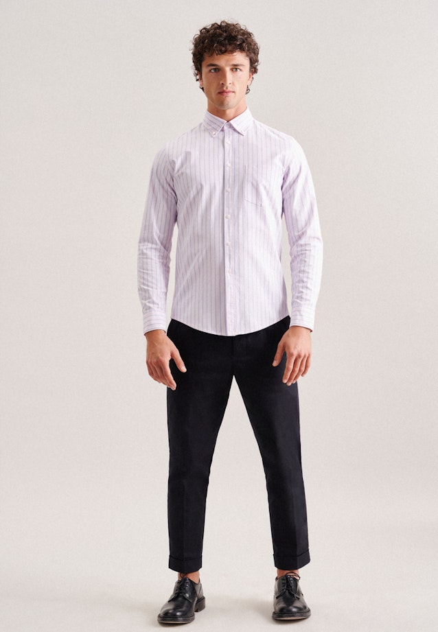 Shaped Chemise d'affaires rayures in Rose Fuchsia |  Seidensticker Onlineshop