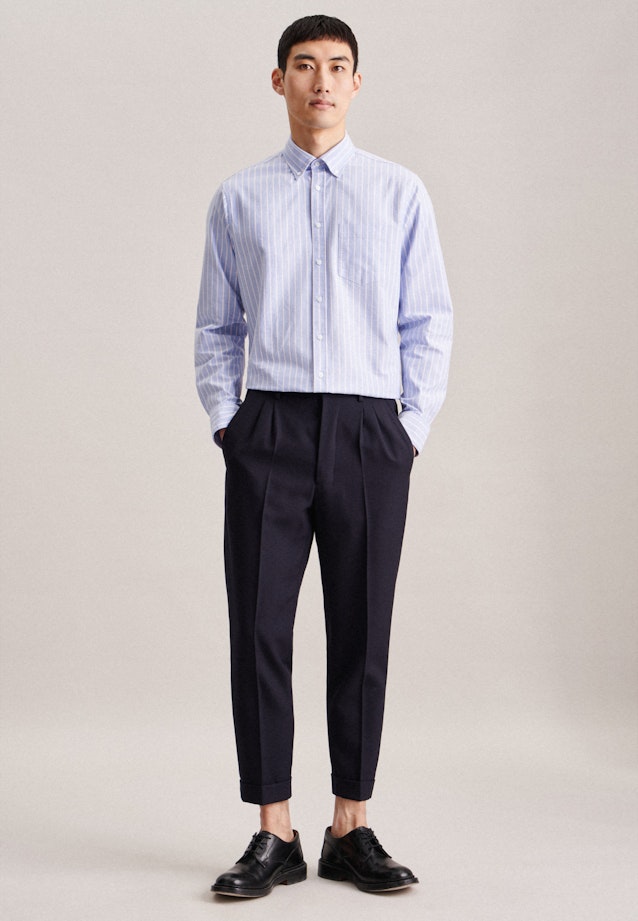 Shaped Chemise d'affaires rayures in Bleu Clair |  Seidensticker Onlineshop