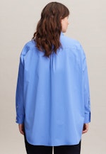 Grande taille Kraag Longblouse in Middelmatig Blauw |  Seidensticker Onlineshop