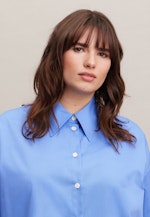 Grande taille Kraag Longblouse in Middelmatig Blauw |  Seidensticker Onlineshop