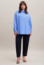 Grande taille Kraag Longblouse in Middelmatig Blauw |  Seidensticker Onlineshop