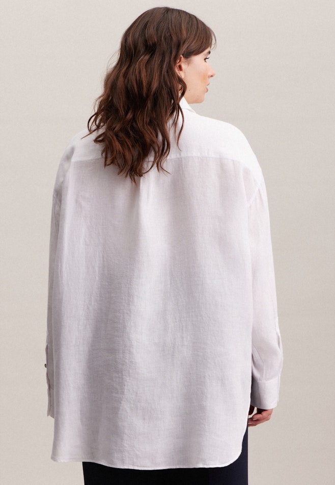 Grande taille Collar Long Blouse in White | Seidensticker Onlineshop