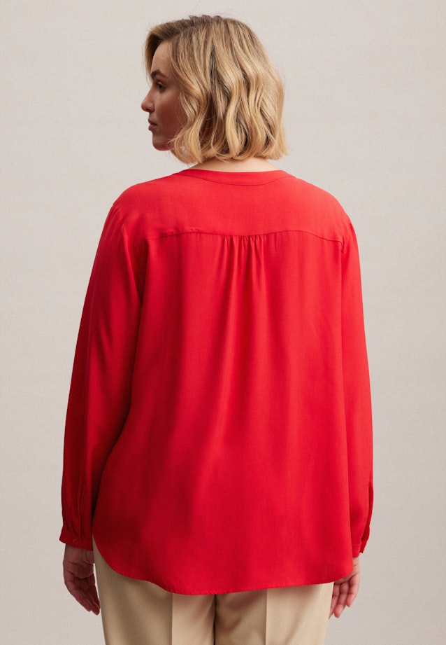 Grande taille V-Neck Slip Over Blouse in Red |  Seidensticker Onlineshop