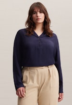 Curvy Blouse À Enfiler Regular Manche Longue in Bleu Foncé |  Seidensticker Onlineshop