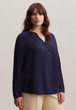 Curvy Blouse À Enfiler Regular Manche Longue in Bleu Foncé |  Seidensticker Onlineshop