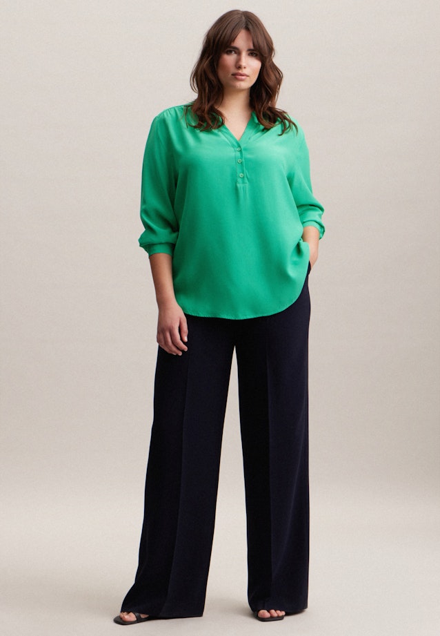 Grande taille V-Neck Slip Over Blouse in Green |  Seidensticker Onlineshop