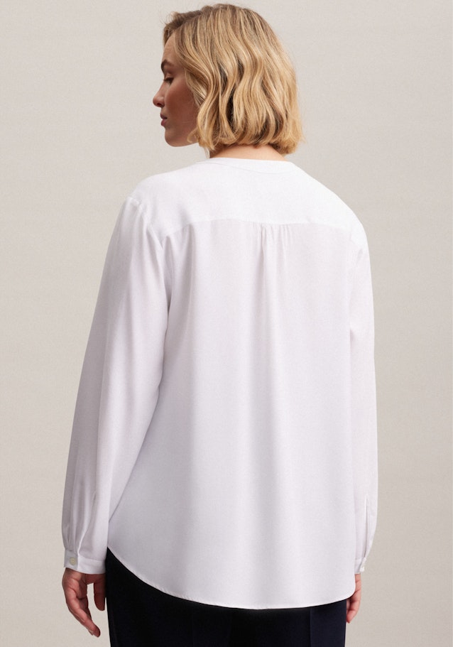Grande taille V-Neck Slip Over Blouse in White | Seidensticker Onlineshop