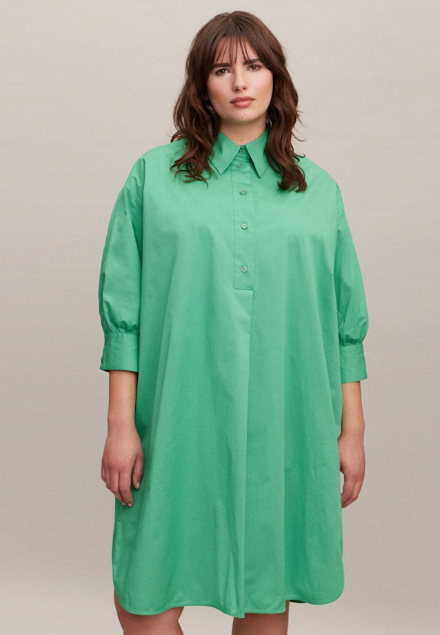 Curvy Kragen Kleid Oversized in Grün |  Seidensticker Onlineshop