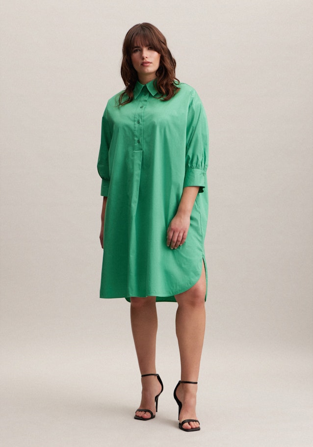 Curvy Kragen Kleid Oversized in Grün |  Seidensticker Onlineshop