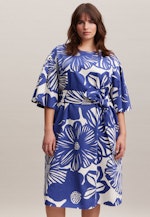 Grande taille Crew Neck Dress in Medium Blue |  Seidensticker Onlineshop