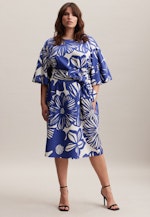 Grande taille Crew Neck Dress in Medium Blue |  Seidensticker Onlineshop