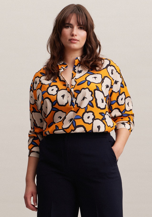 Grande taille Collar Stand-Up Blouse in Orange | Seidensticker Onlineshop