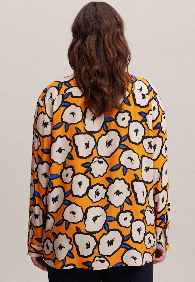 Collar Stand-Up Blouse in Orange |  Seidensticker Onlineshop