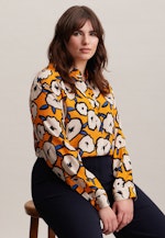 Curvy Kragen Stehkragenbluse Regular in Orange |  Seidensticker Onlineshop