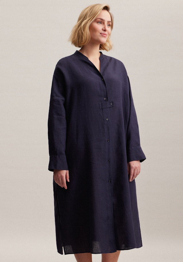 Curvy Robe Regular Manche Longue in Bleu Foncé |  Seidensticker Onlineshop